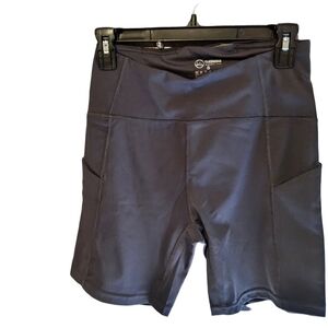 1 Biker shorts with pockets(dark gray)-Small.